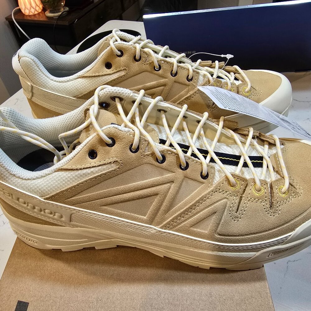 Salomon X-ALP Leather Vanilla Ice Almond Buff Banana L47431400 Men's Size 10 NEW